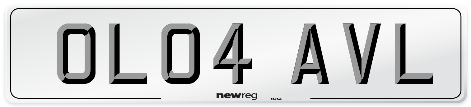 OL04 AVL Number Plate from New Reg